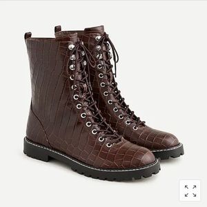 J Crew Lace Up Combat Boot 9.5